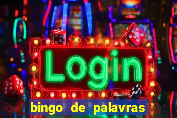 bingo de palavras 3 ano